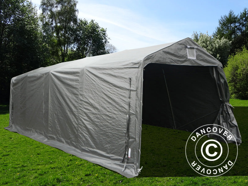 Portable garage Basic 3.3x7.2x2.4 m PE, Grey