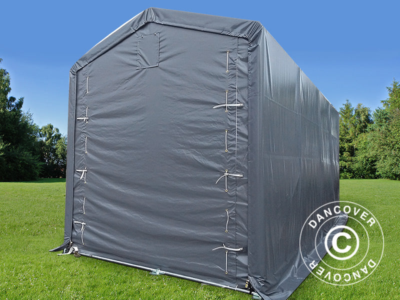 Storage shelter PRO XL 3.5x8x3.3x3.94 m, PE, Grey