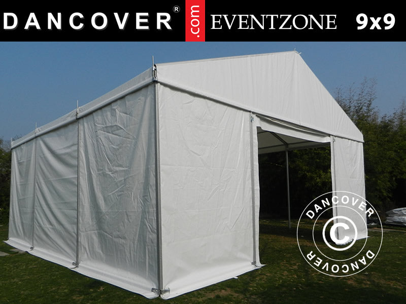 Professional storage EventZone 9x9 m PVC, White