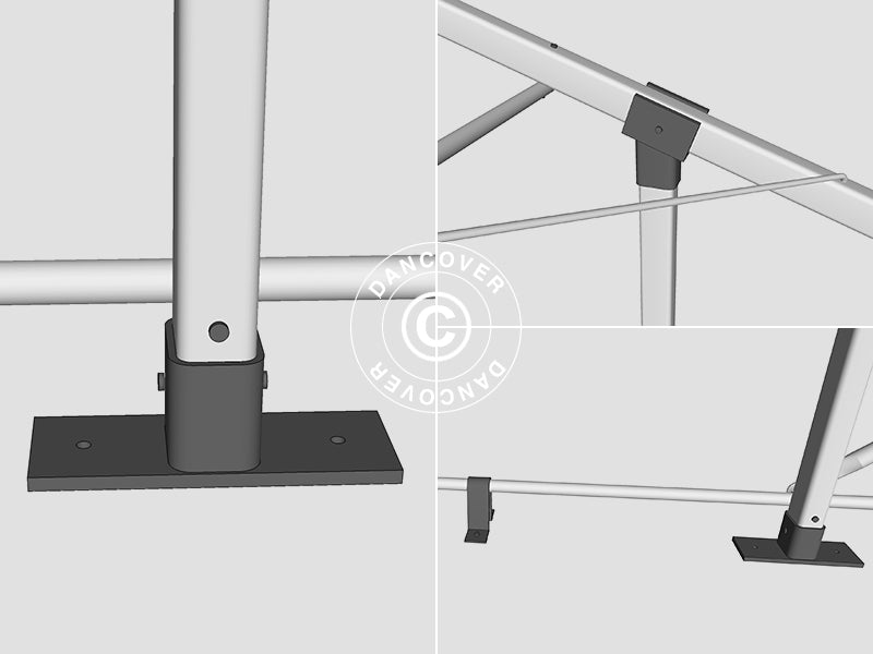 Storage shelter PRO 7x14x3.8 m PVC w/skylight, Green