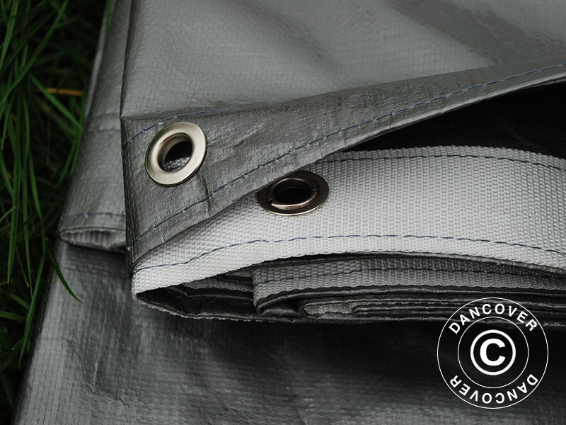 Tarpaulin 6x12 m, PE 300 g/m², Grey