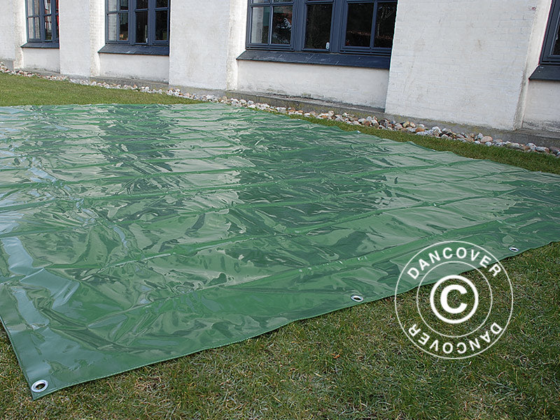 Tarpaulin 6x14 m, PVC 500 g/m², Green
