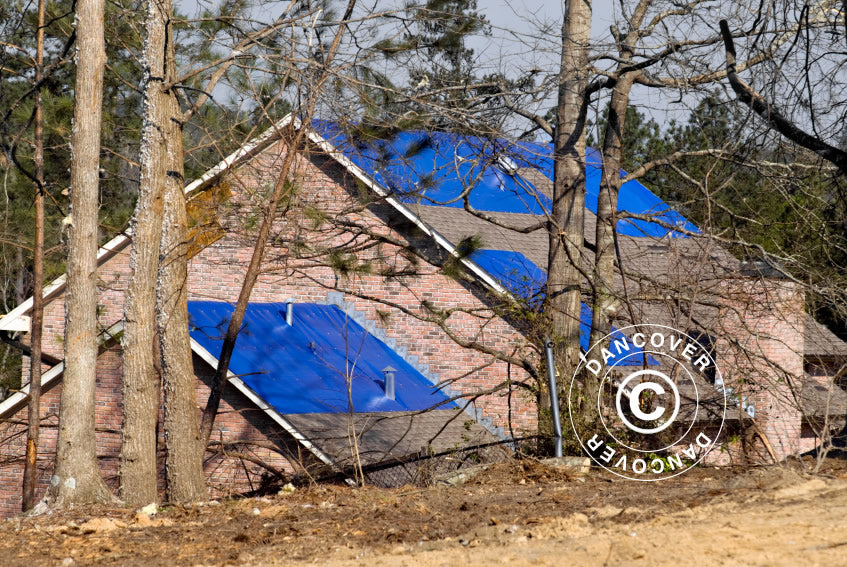 Tarpaulin 4x6 m, PVC 570 g/m², Blue