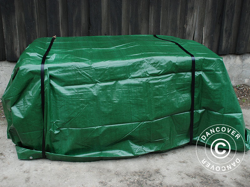 Tarpaulin 10x15 m, PE 150 g/m², Green