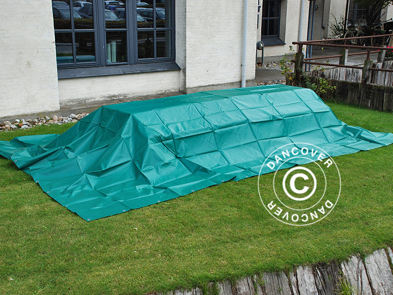 Tarpaulin 10x12 m, PVC 570 g/m², Green
