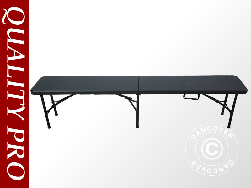 Folding Bench 183x30x43 cm, Black (25 pcs.)