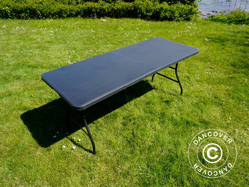 Folding Table 180x74x74 cm, Black (1 pc.)
