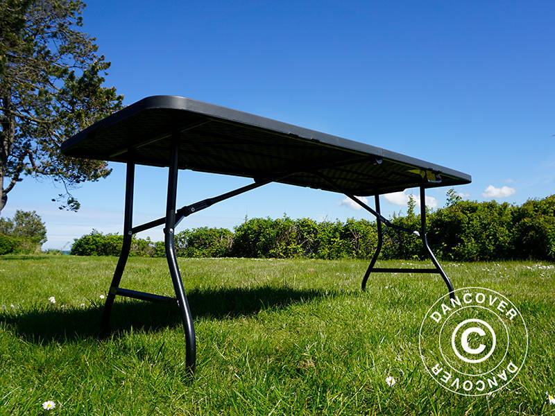 Folding Table 180x74x74 cm, Black (25 pcs.)