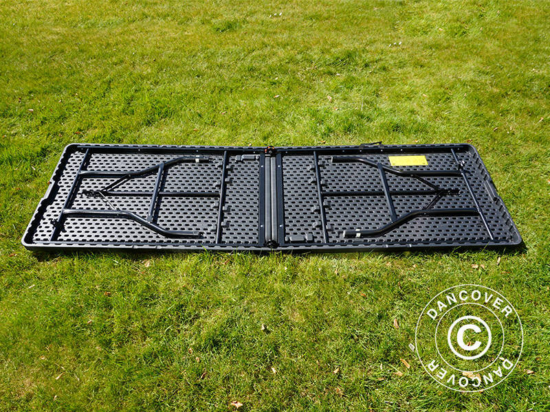 Folding Table 240x76x74 cm, Black (10 pcs.)