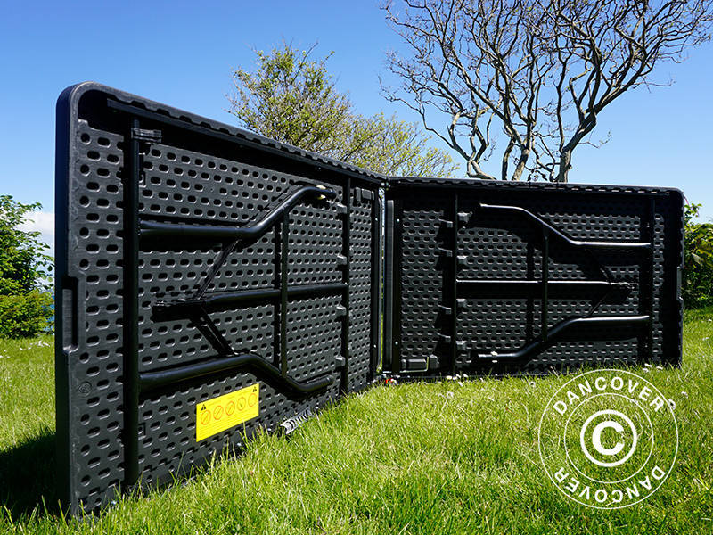 Folding Table 240x76x74 cm, Black (10 pcs.)