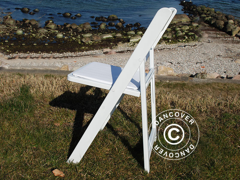 Padded Folding Chair 45x45x80 cm, White, 24 pcs.