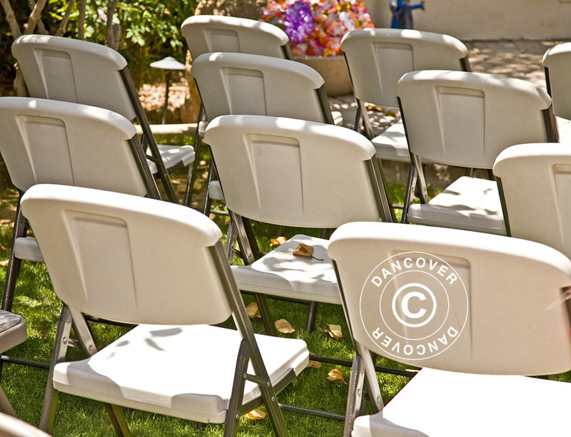 Folding Chair 48x43x89 cm, Light grey/White, 24 pcs.