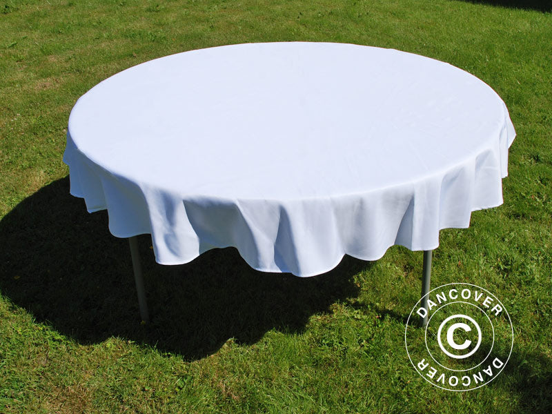 Tablecloth Ø154x20 cm, White