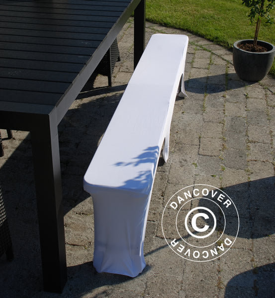 Stretch bench cover 183x28x43 cm, White