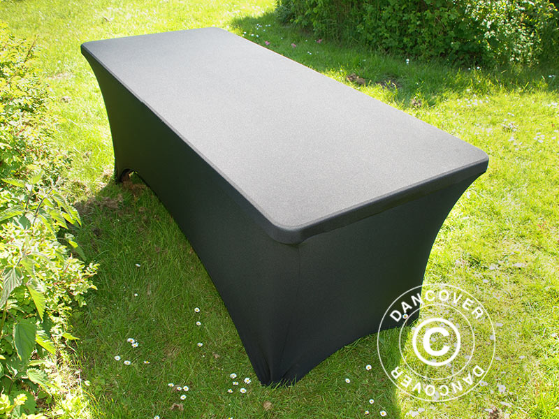 Stretch table cover 183x75x74 cm, Black