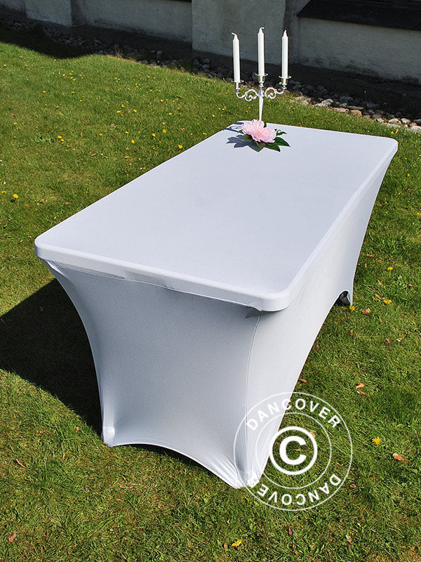 Stretch table cover 150x72x74 cm, White