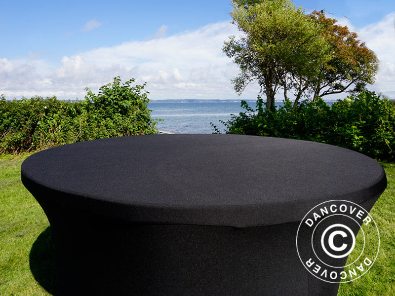 Stretch table cover Ø152x74 cm, Black