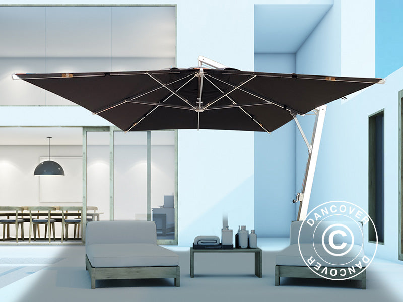 Cantilever parasol Havana, 3.5x3.5 m, Black