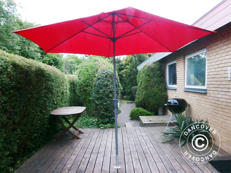 Parasol base for wooden terrace, Silver