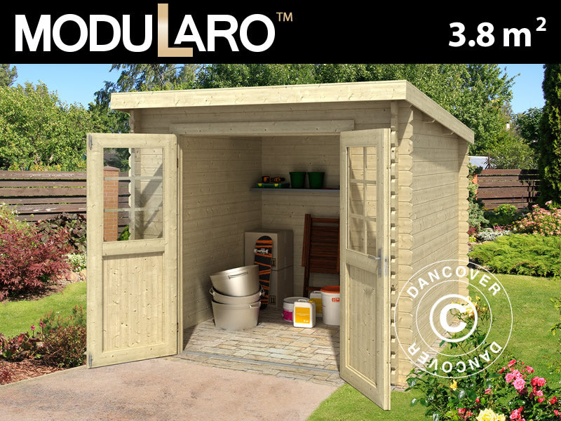 Wooden Shed Hagen 2.3x1.75x2.11 m, 28 mm, 3.8 m², Natural