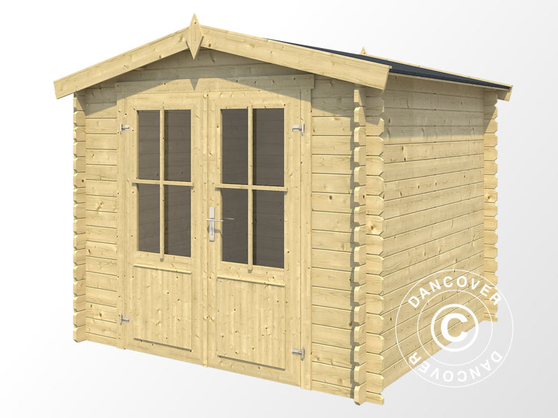 Wooden Shed Oslo 2.3x1.8x2.22 m, 28 mm, 3.91 m²,  Natural