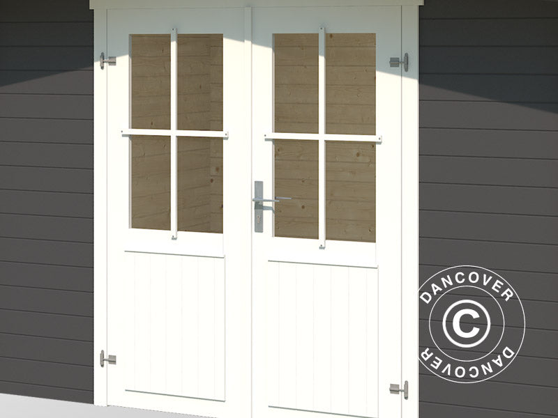 Wooden Shed Oslo 2.92x2.3x2.22 m, 28 mm, 6.43 m², Dark Grey