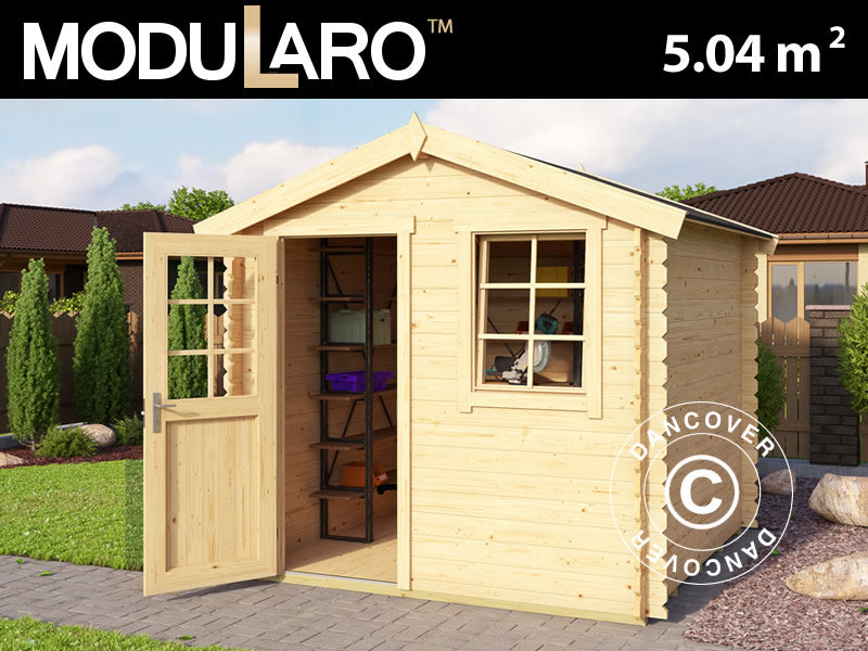Wooden Shed Lyon 2.3x2.3x2.34 m, 28 mm, 5.04 m², Natural