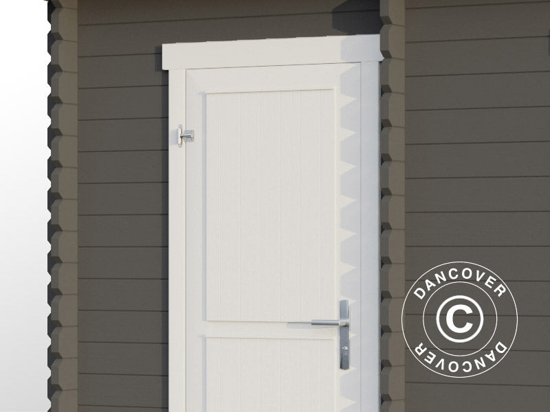 Wooden Shed, cabin Riga 4.25x2.8x2.22 m, 34 mm, 11.3 m², Dark Grey