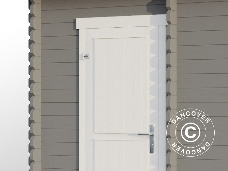 Wooden Shed, cabin Riga 4.25x2.8x2.22 m, 34 mm, 11.3 m², Light Grey