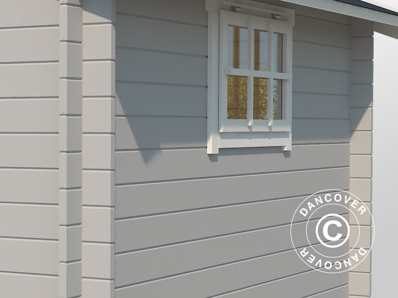 Wooden Lean-to Shed Vanda 1.8x2.75x2.68 m, 28 mm, 4.7 m², Light Grey