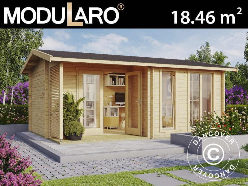 Wooden Cabin Talsi 5.2x3.7x2.51 m, 44 mm, Natural