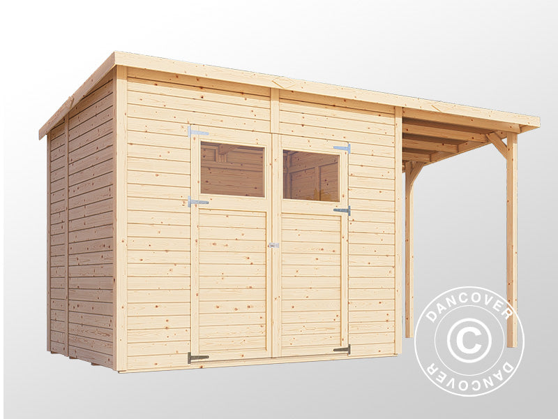 Wood Shed Amrum 3 Plus 3,86x1,8x2,1m 14mm Natural