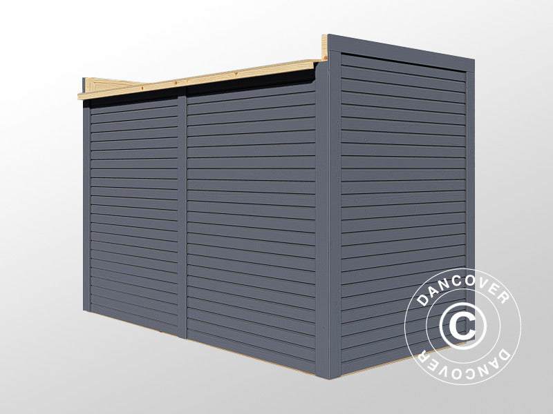 Wooden Bike Shed, Bertilo Box Bike, 2.07x1.03x1.43 m, 2.1 m², Anthracite